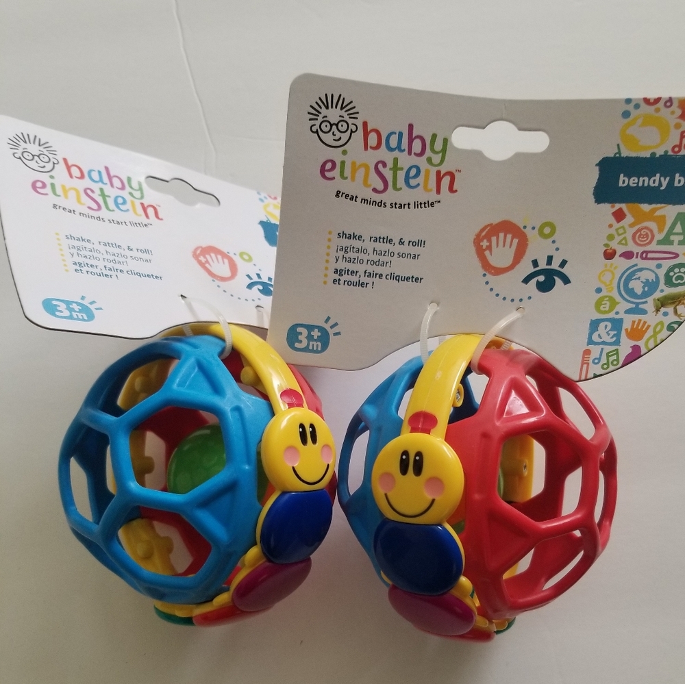 Baby Einstein Bendy Ball Rattle Toy, Ages 3M+ 2pck - Picture 4 of 7